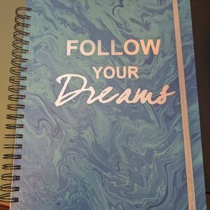 Blue Spiral Notebook with Inspirational Quote